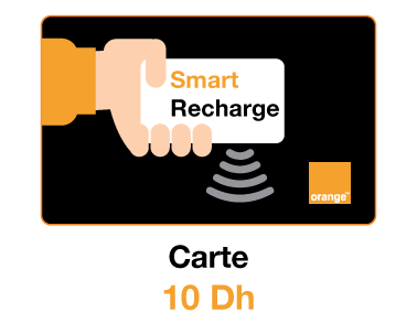 Carte Smart Recharge Orange à 10 Dh