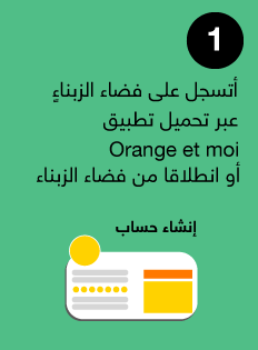 أقوم بإنشاء حساب Orange et moi عبر تحميل تطبيق Orange et moi، أو انطلاقا من فضاء الزبناء Orange et moi