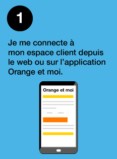 Je me connecte à mon espace client sur le web ou l’application Orange et moi.