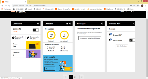 Changer le mot de passe WIFI sur le modem B310