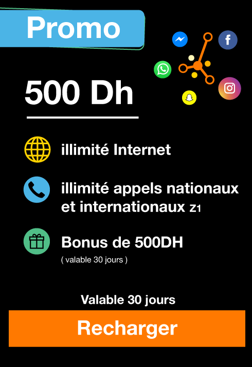 Recharge Réseaux Sociaux illimités (*6)