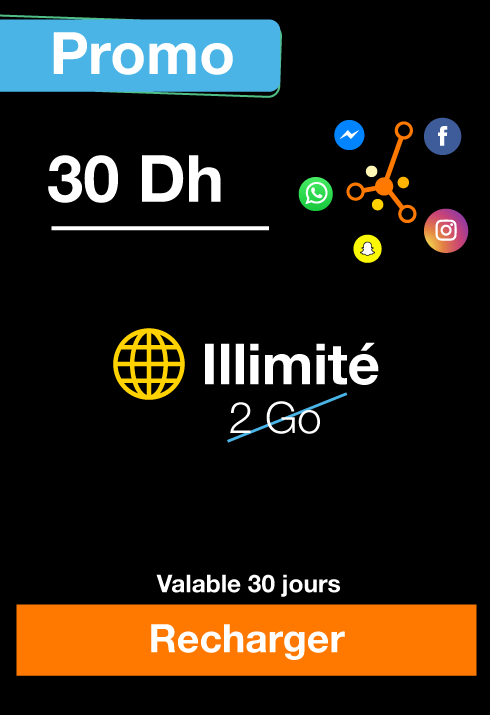 Recharge Réseaux Sociaux illimités (*6)